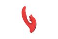 Dragon Tongue Licking Vibrating Wand - Red