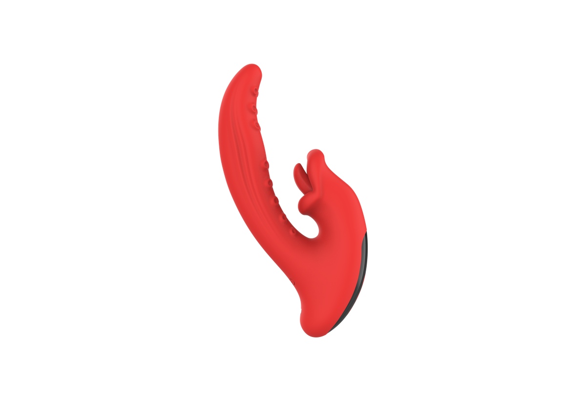 Dragon Tongue Licking Vibrating Wand - Red