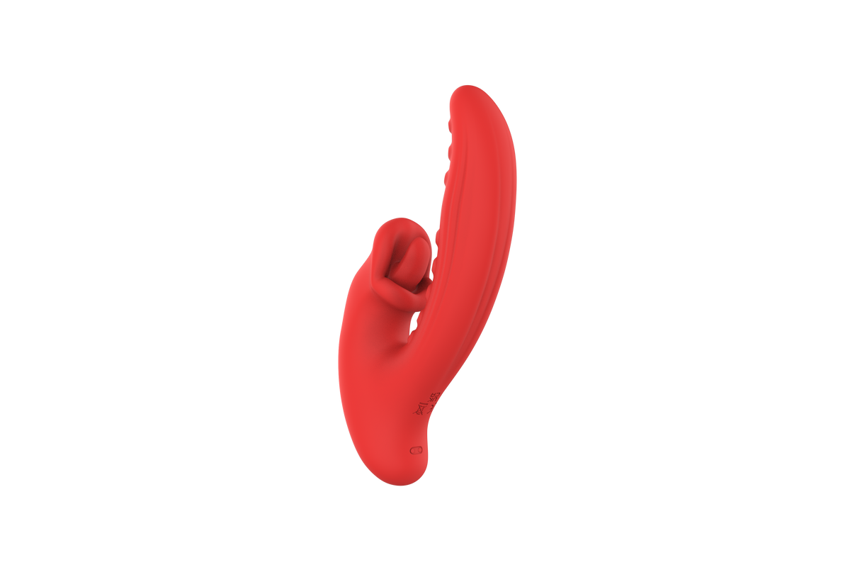 Dragon Tongue Licking Vibrating Wand - Red