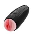 Blue Starry App-Controlled Vibrating Masturbator - Black/Anal