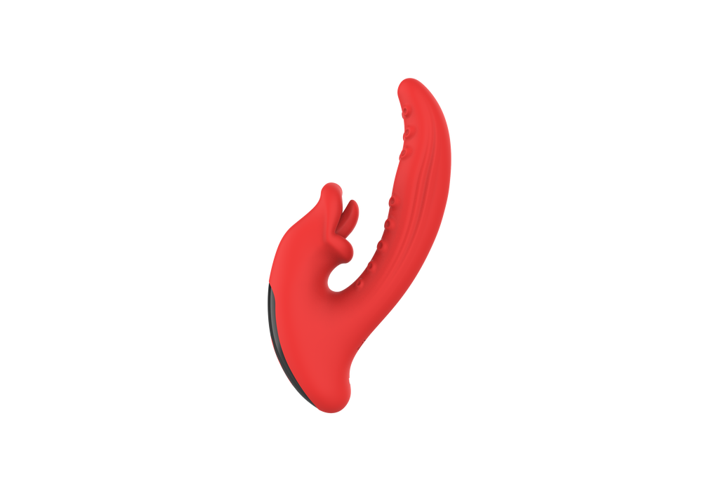Dragon Tongue Licking Vibrating Wand - Red