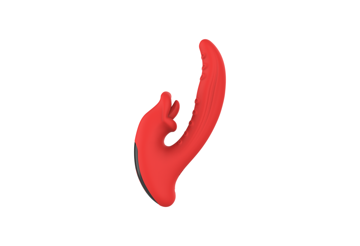 Dragon Tongue Licking Vibrating Wand - Red