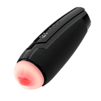 Blue Starry App-Controlled Vibrating Masturbator - Black/Oral