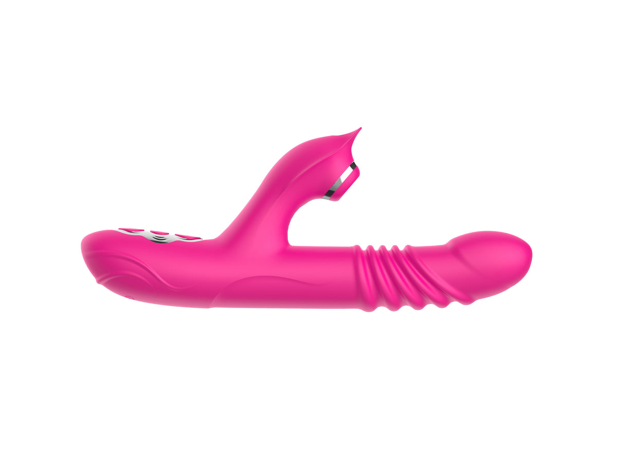 Tina Retractable Vibrating Wand - Rose Pink