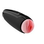 Blue Starry App-Controlled Vibrating Masturbator - Black/Oral