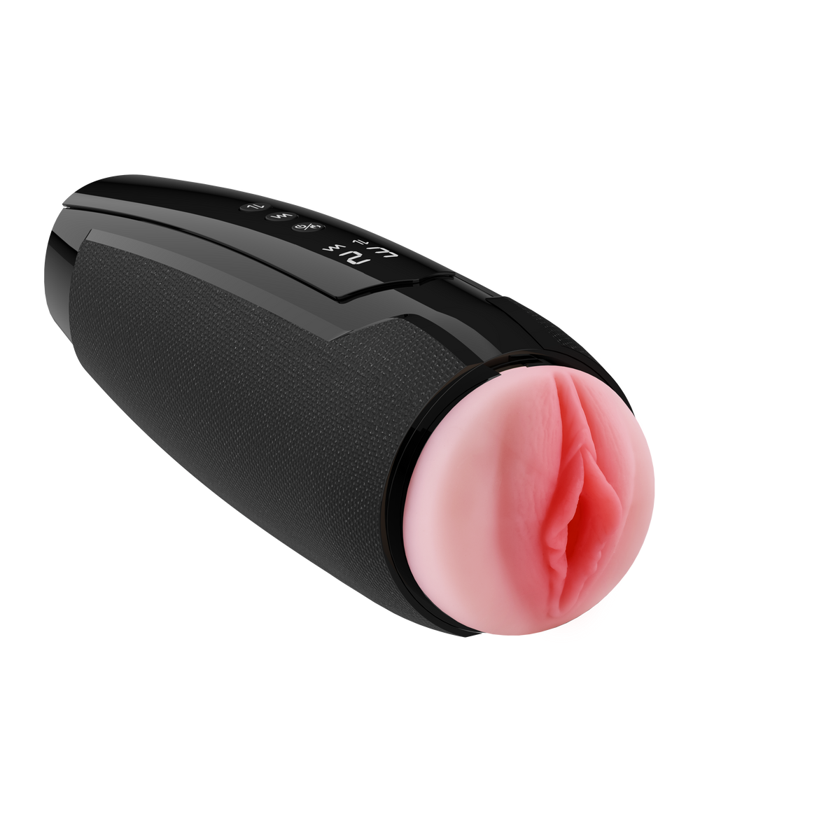 Blue Starry App-Controlled Vibrating Masturbator - Black/Oral