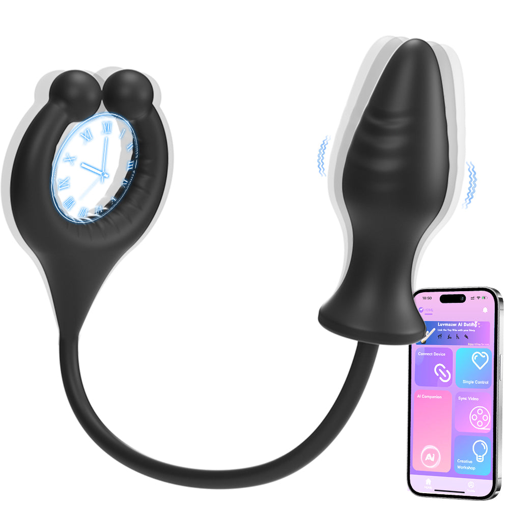 Locking Cock Ring Anal Plug