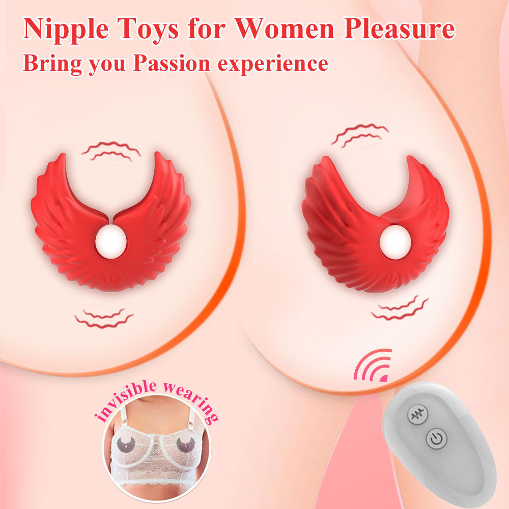 Angel Nipple Clamps with Wireless Remote