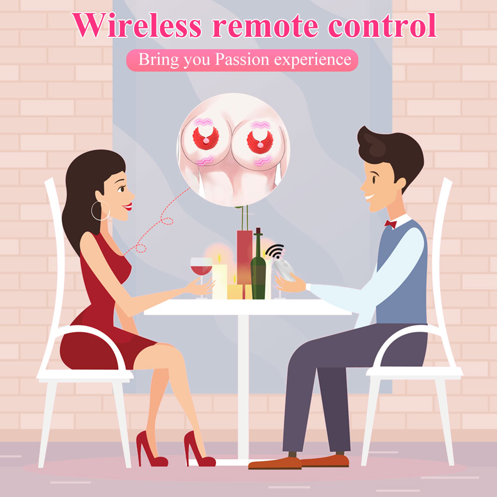 Angel Nipple Clamps with Wireless Remote