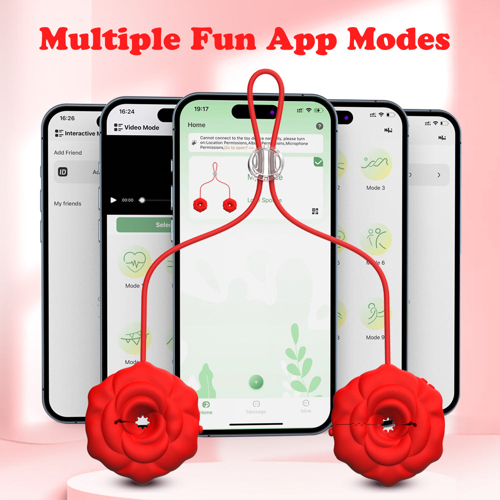 Rose Nipple Clamps with App Control