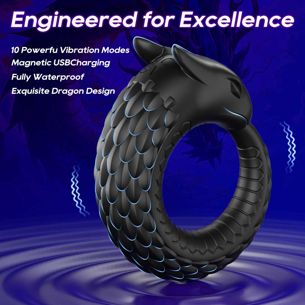 Dragon Scale Vibrating Cock Ring