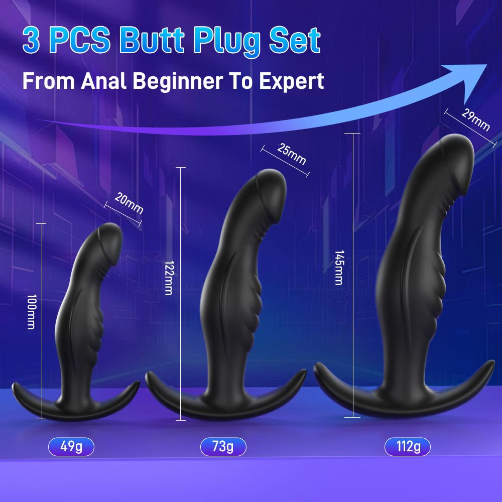 Front-High Anal Plug Set