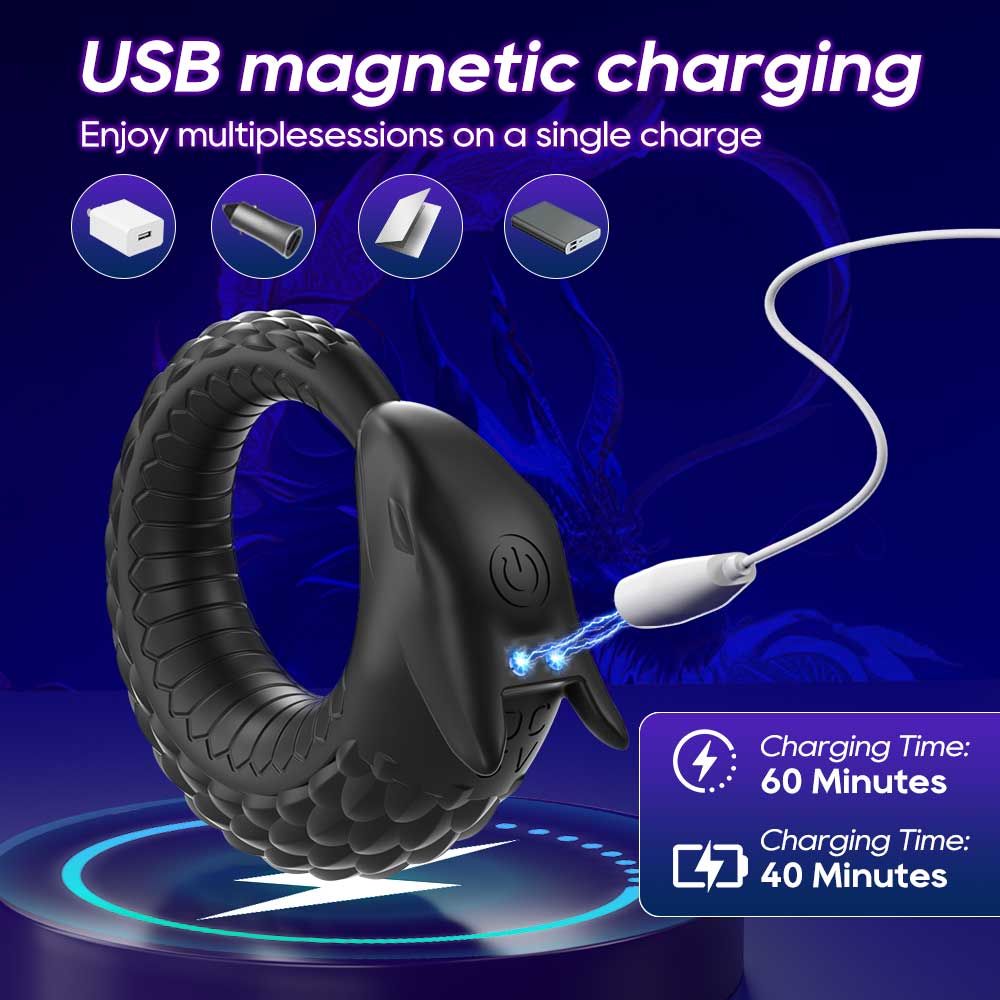 Dragon Scale Vibrating Cock Ring