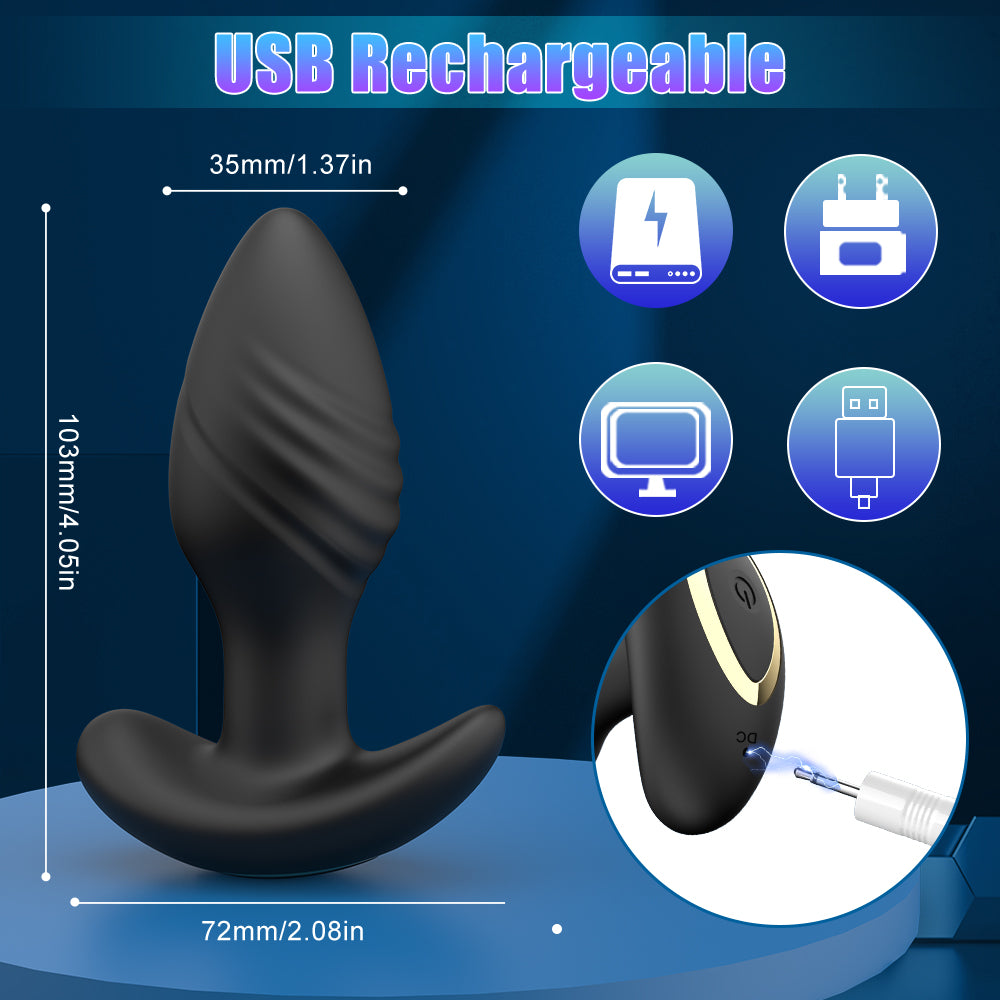 Dual-Motor Swinging Anal Plug