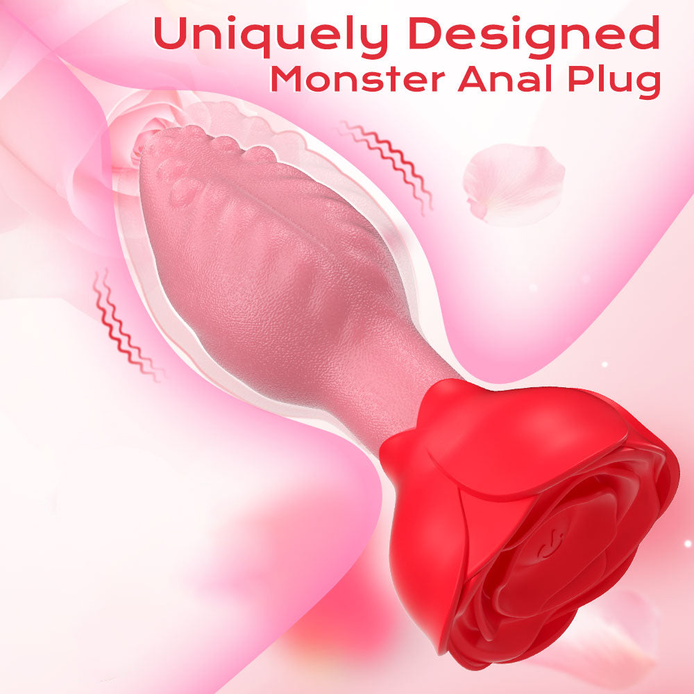 Dual-Control Rose Swinging Anal Plug