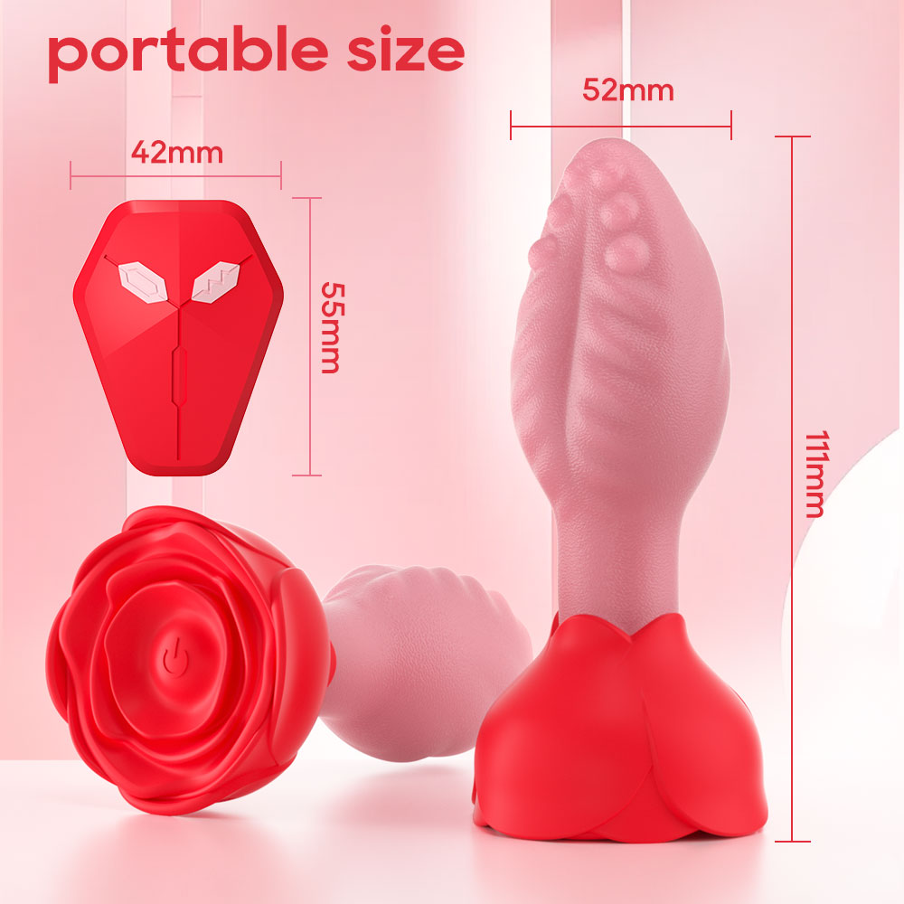 Dual-Control Rose Swinging Anal Plug