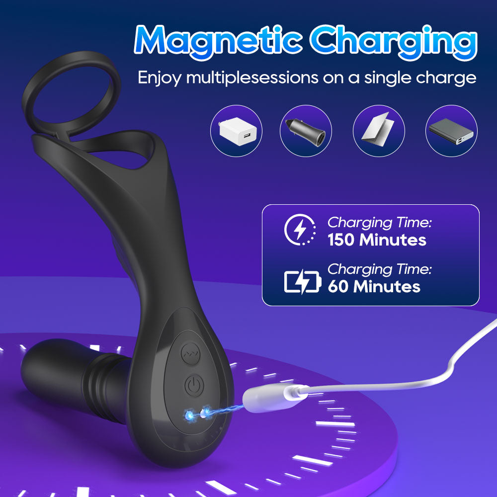 Dual-Ring Perineal Prostate Massager