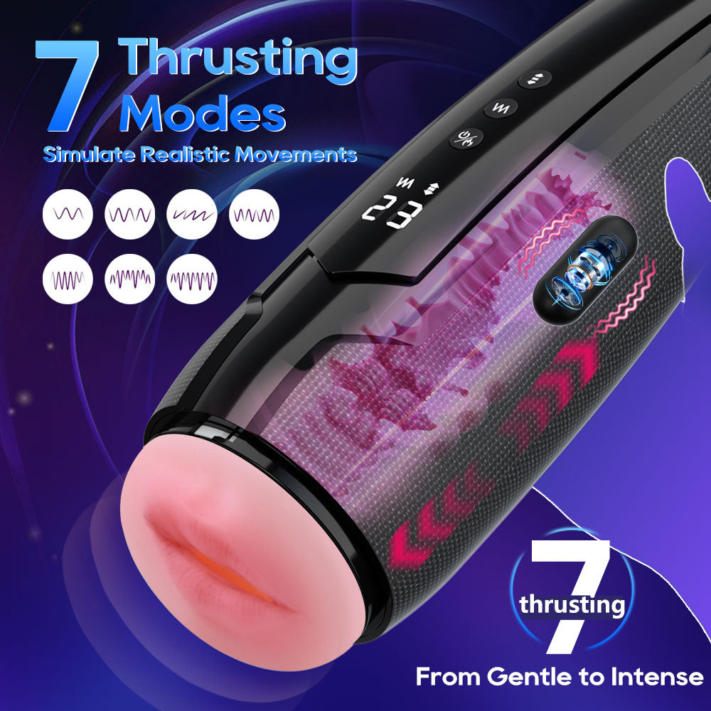 Blue Starry App-Controlled Vibrating Masturbator