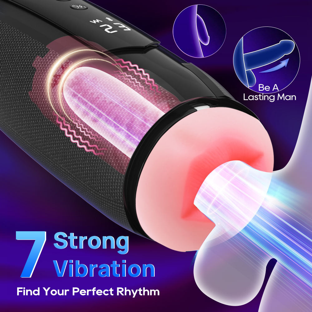 Blue Starry App-Controlled Vibrating Masturbator
