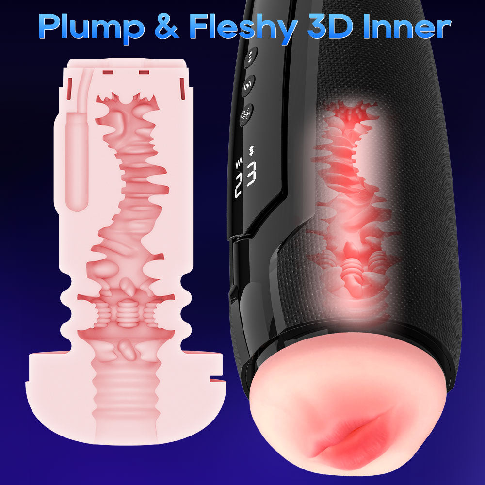 Blue Starry App-Controlled Vibrating Masturbator