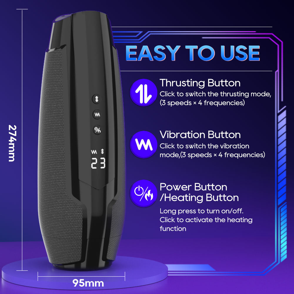 Blue Starry App-Controlled Vibrating Masturbator