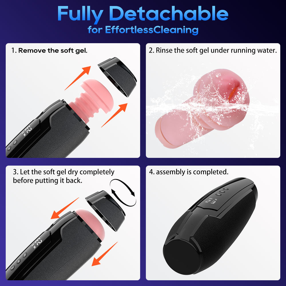 Blue Starry App-Controlled Vibrating Masturbator