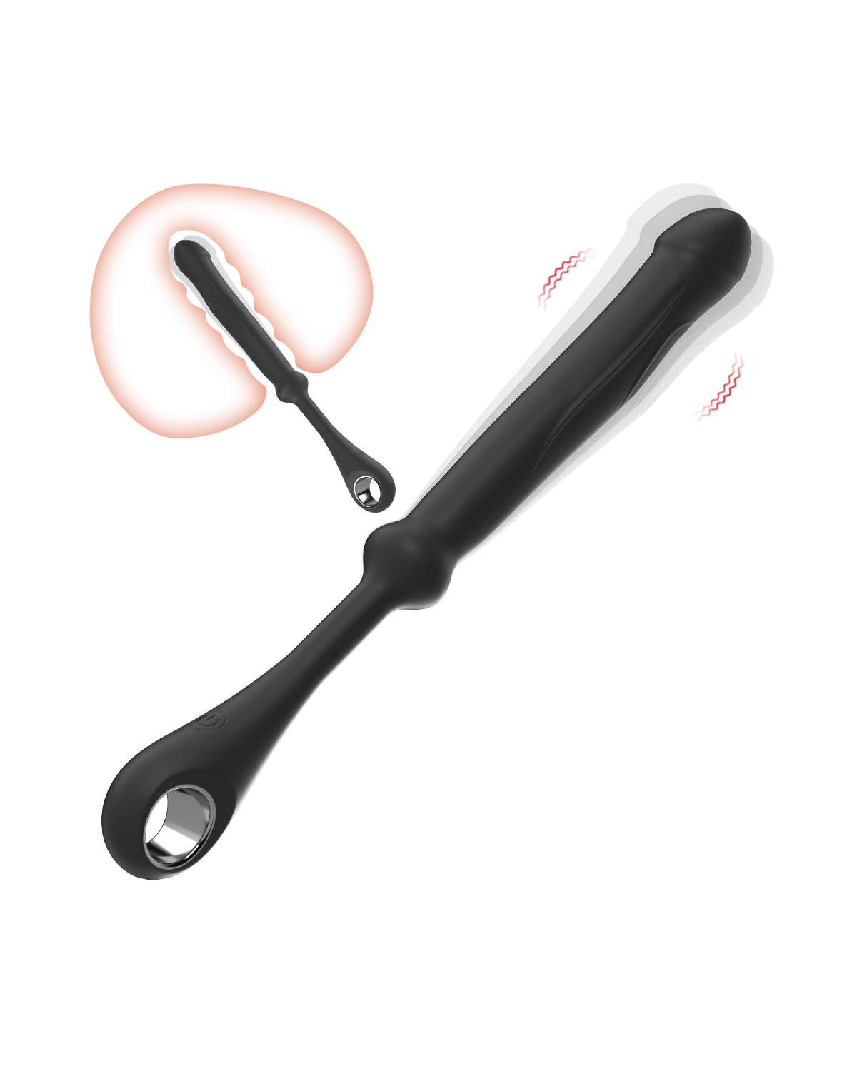 FlexBeads flexible vibrating beads massager, alternate view 2 Black