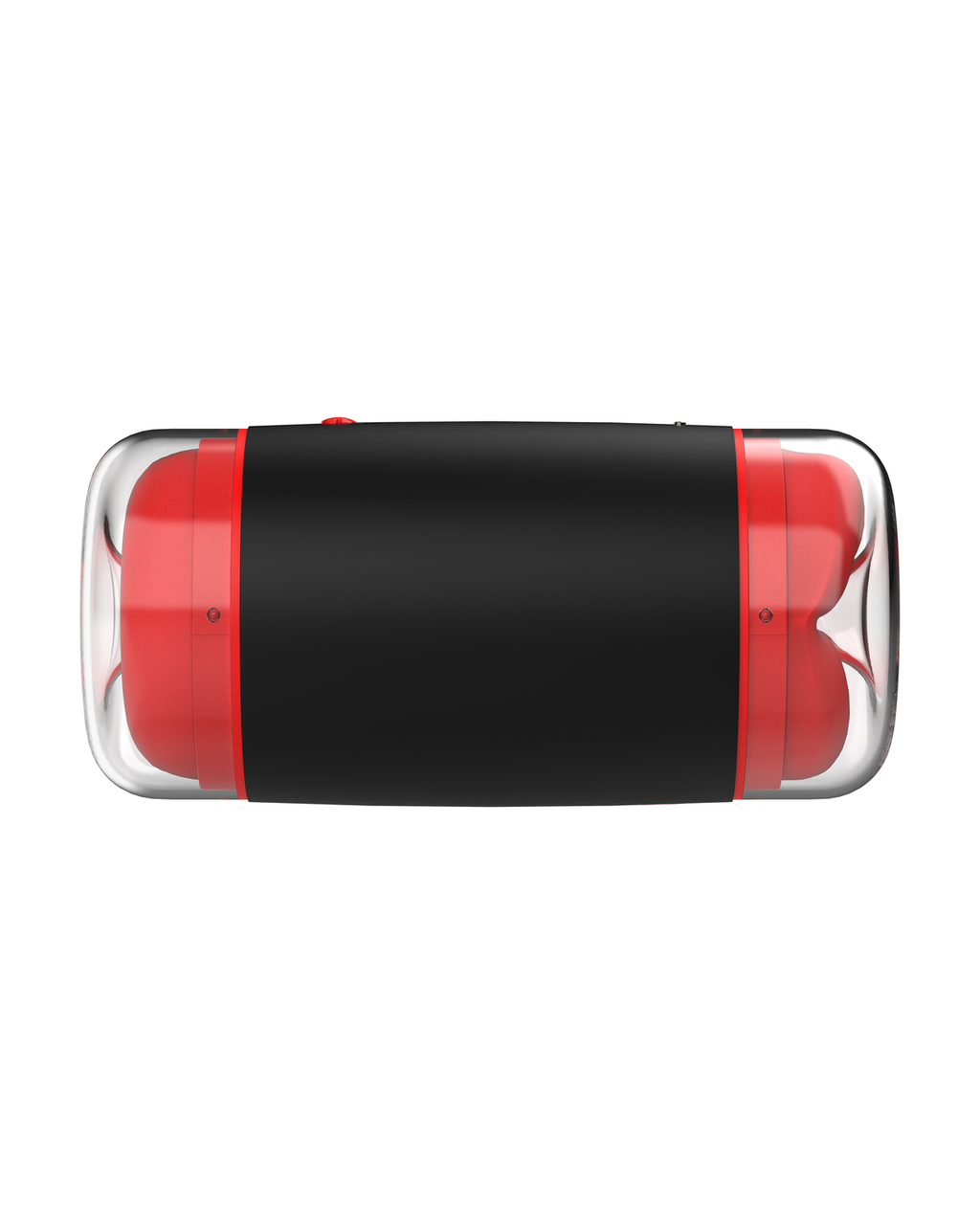 Finger-soft silicone male masturbator lying on its side