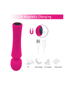 AriaGrip full silicone massager in Rose Pink, alternate view 4