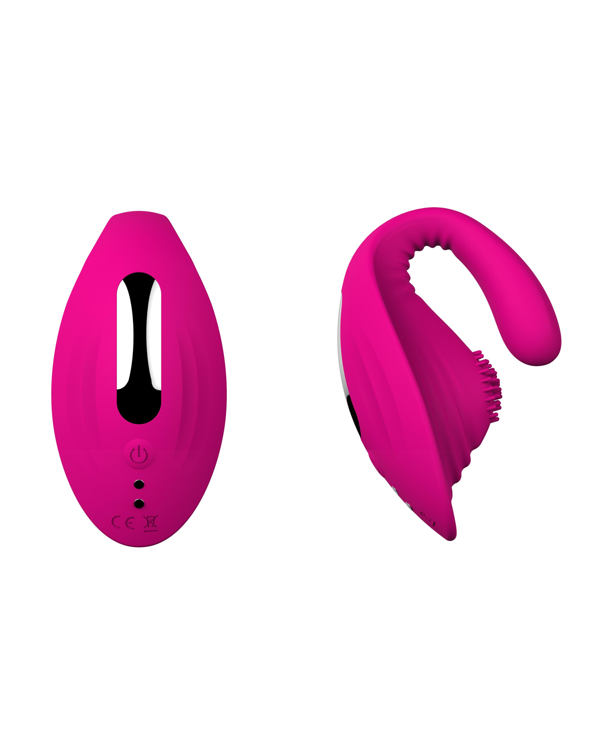 ShellWear wearable strap-on vibrator in Rose Pink, alternate view 3