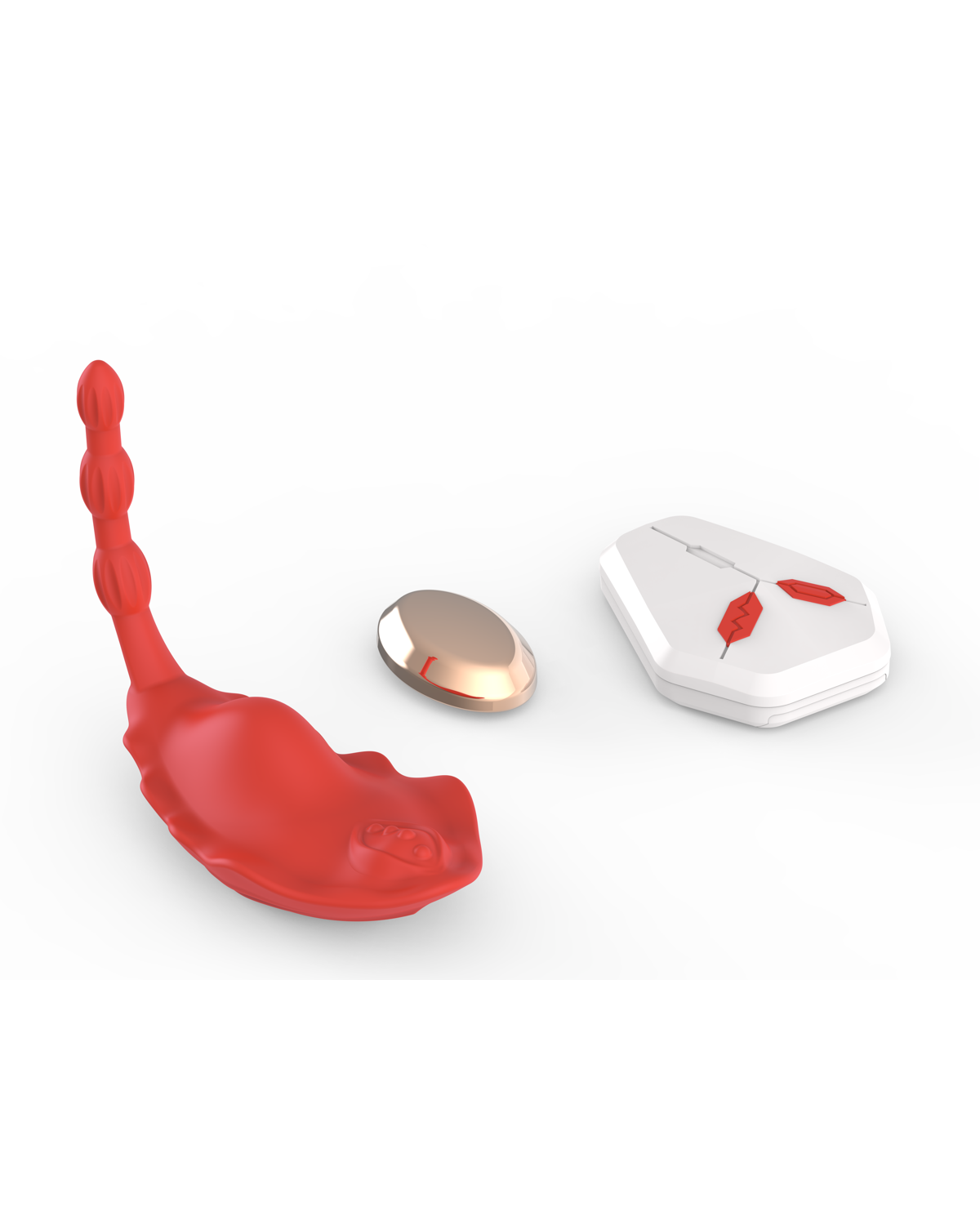 HoneyWear wearable couples vibrator, alternate view 2 Wine Red