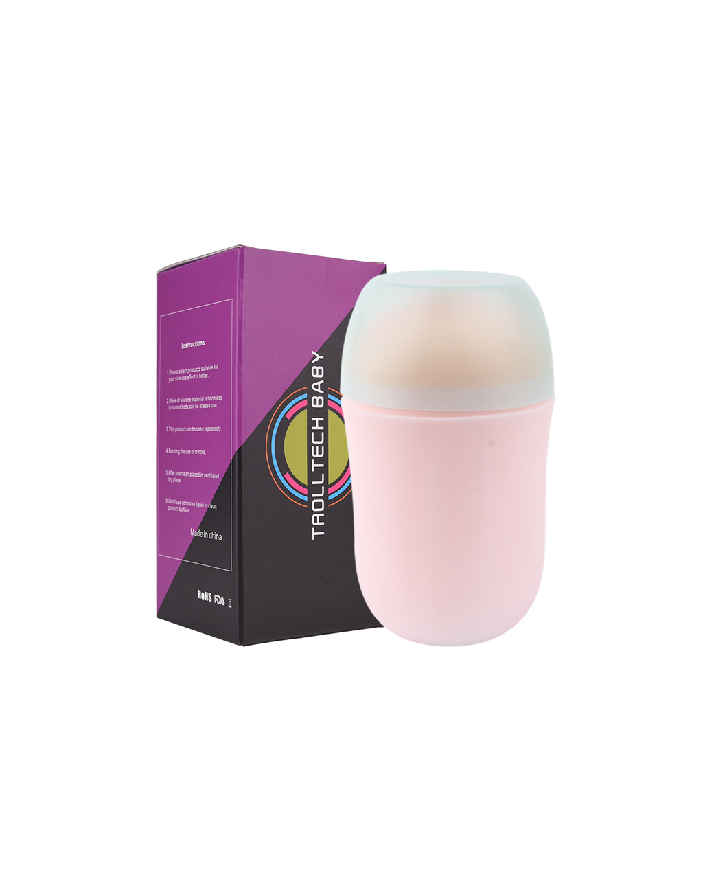 Discreet packaging box for the Meina pink male masturbator