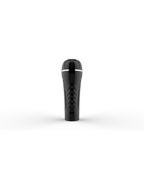 Ribbed-grip black manual male masturbator, alternate view 2