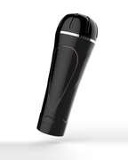Honeycomb TPE manual male masturbator in black, alternate view 4
