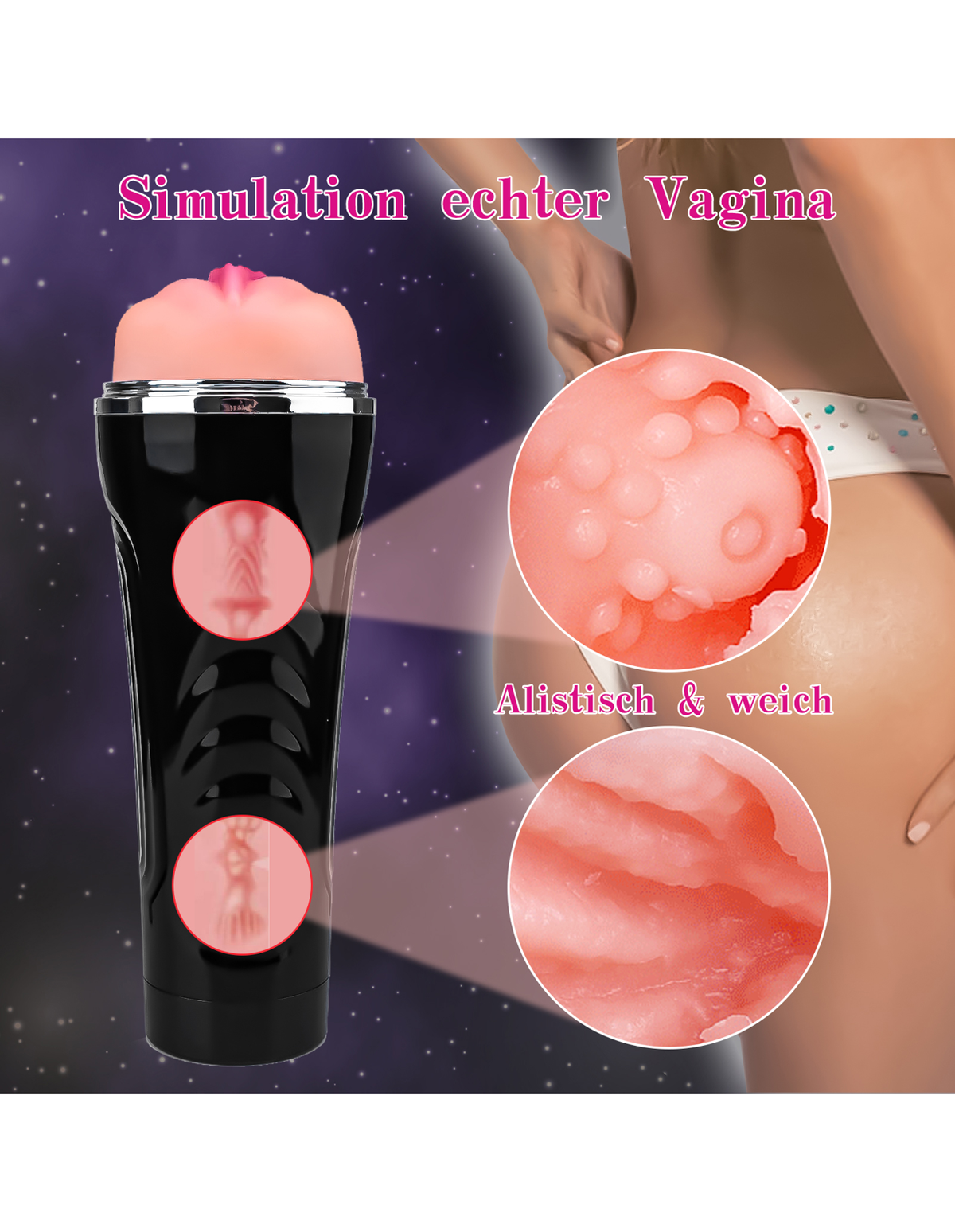 Ribbed-Vibe male masturbator product detail image 1