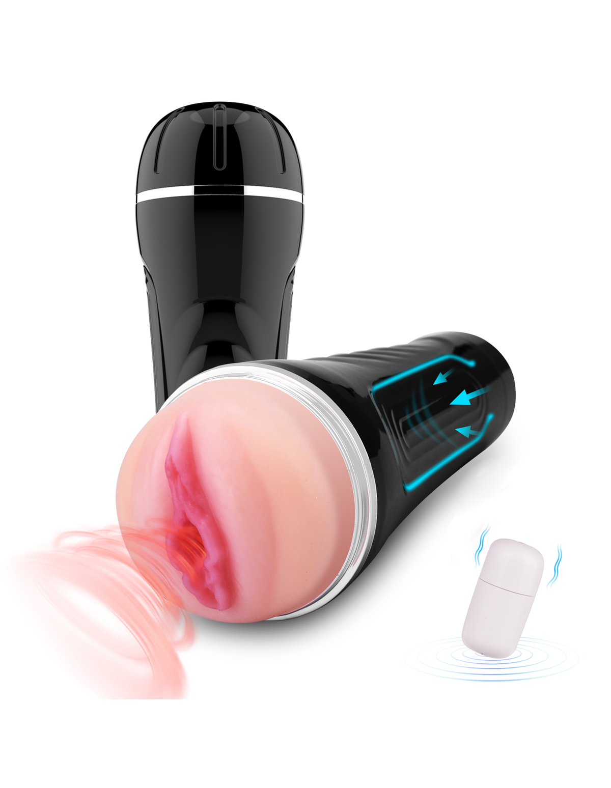 Ribbed-Vibe male masturbator product detail image 4