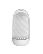 Auto-suck clear self-suction male masturbator, front view
