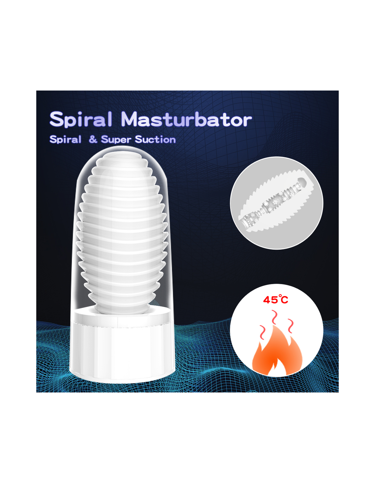 Spiral-Warm male masturbator product detail image 1