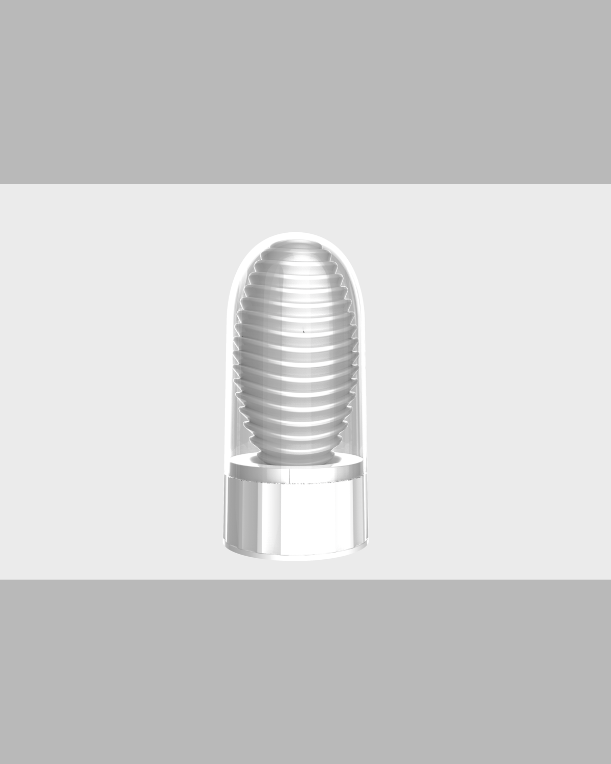 Spiral-warm clear heating male masturbator, alternate view 3
