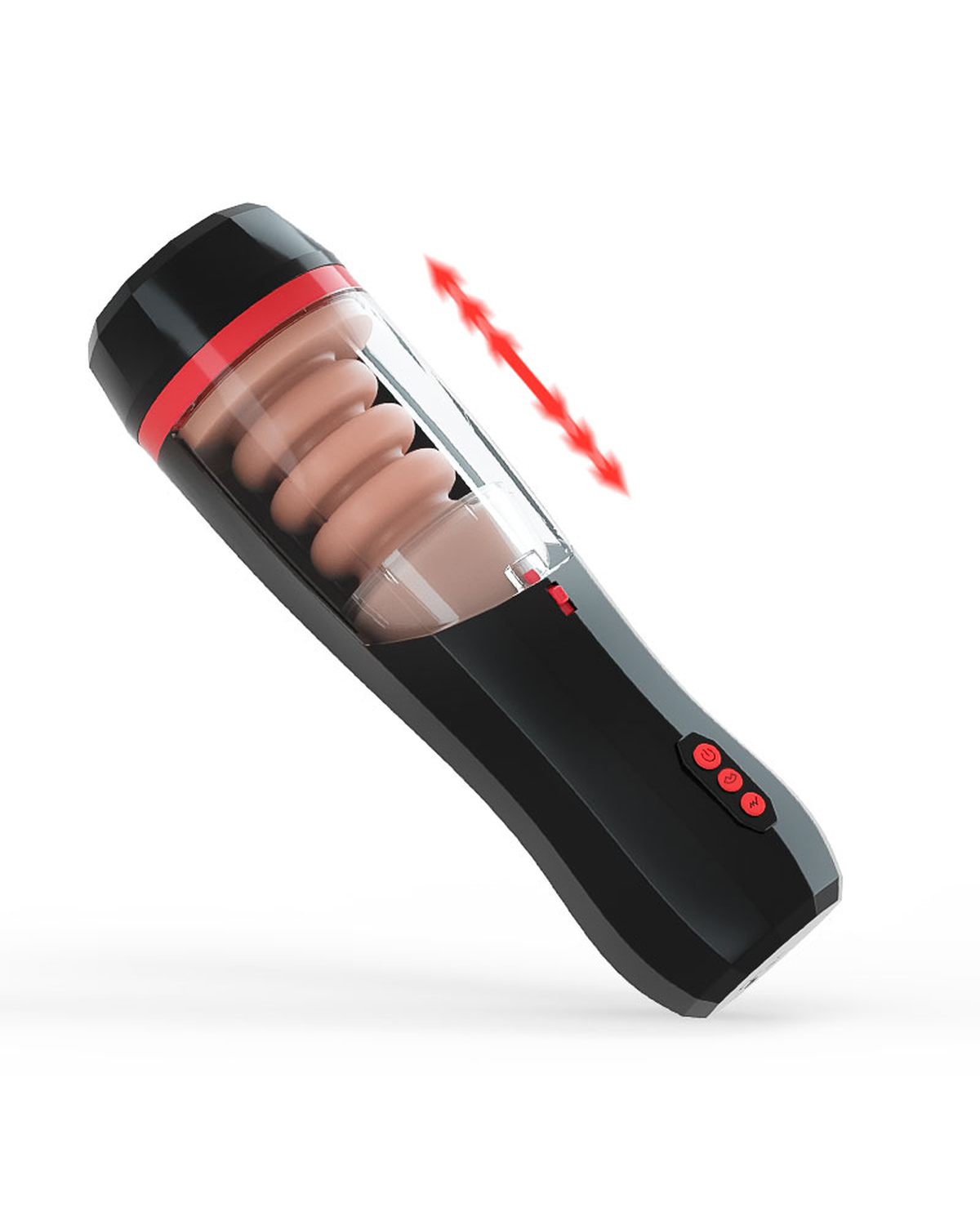 Titan Silicone 10-Mode Telescoping Vibration Male Masturbator, 30.5cm / 12.01in