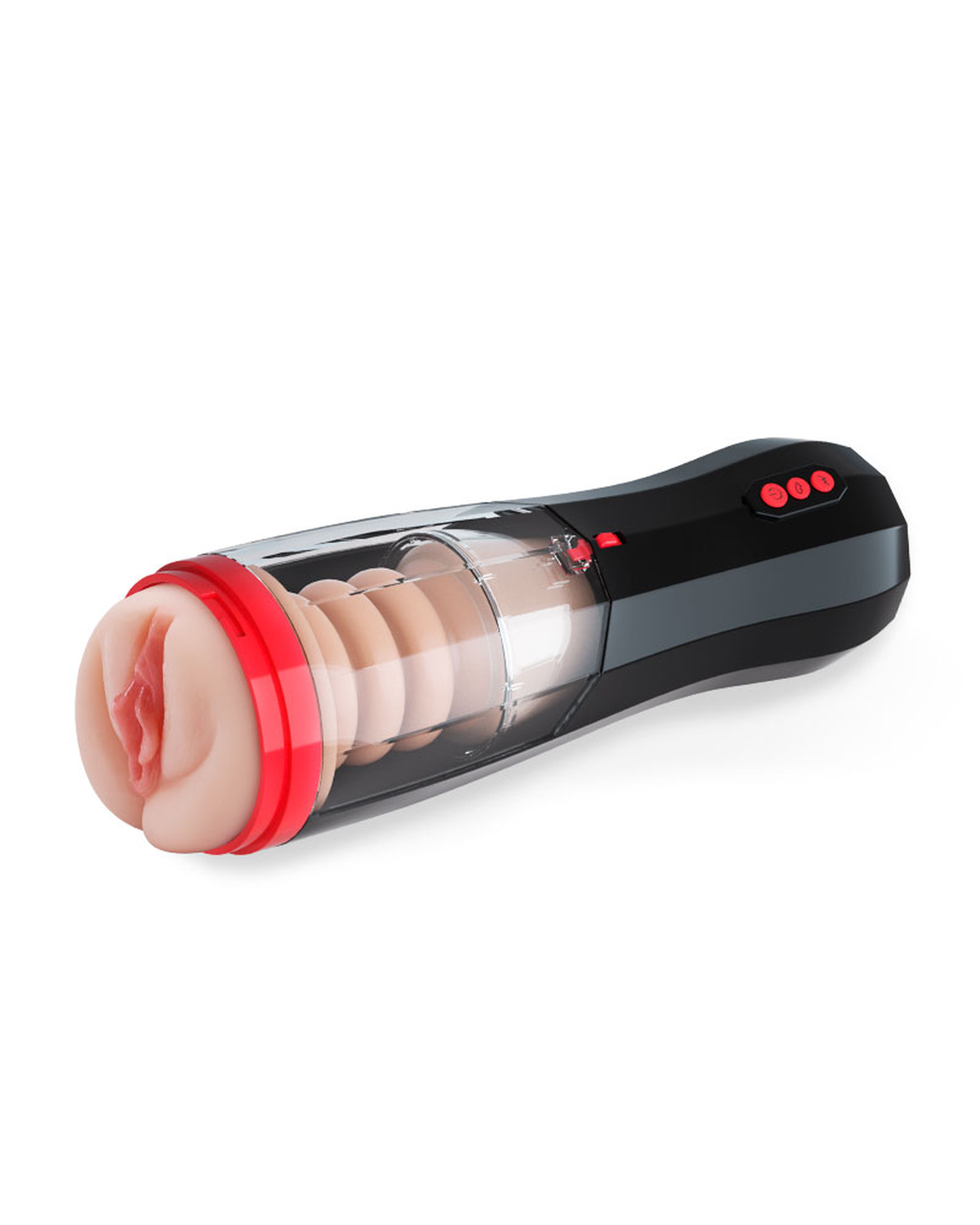 Titan Silicone 10-Mode Telescoping Vibration Male Masturbator, 30.5cm / 12.01in
