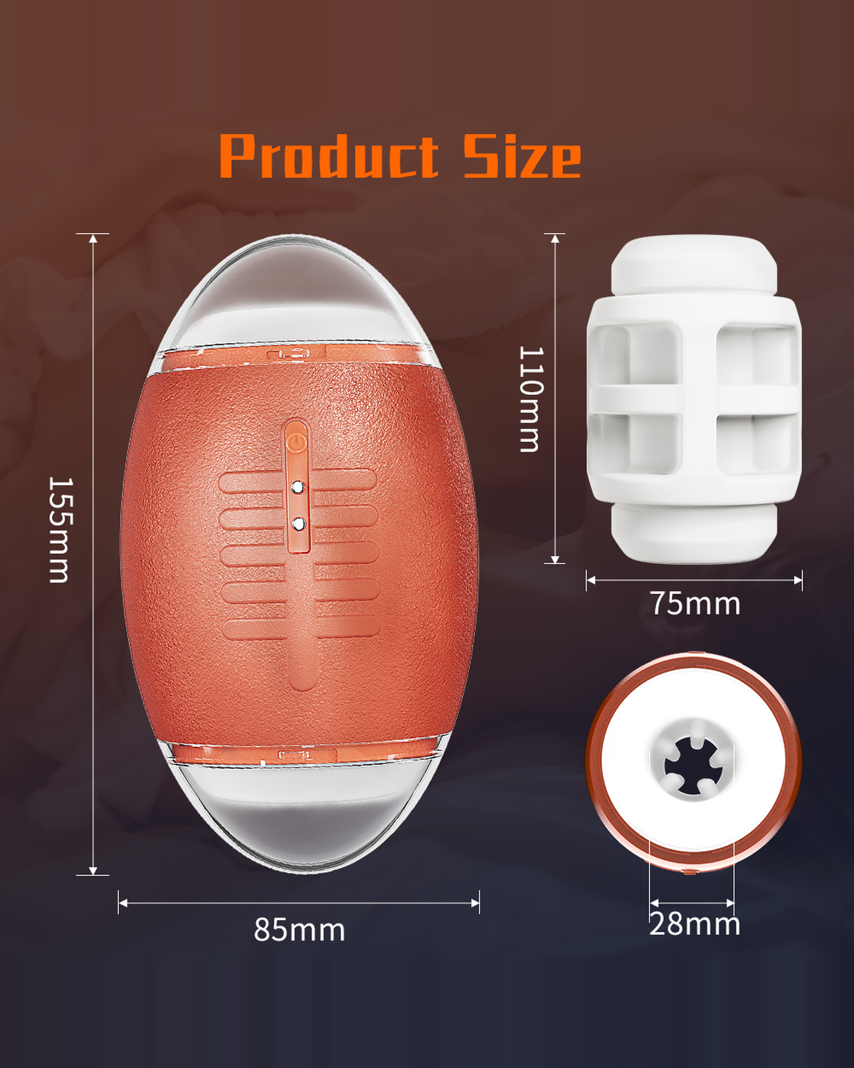 Rugby-Ball male masturbator product detail image 6