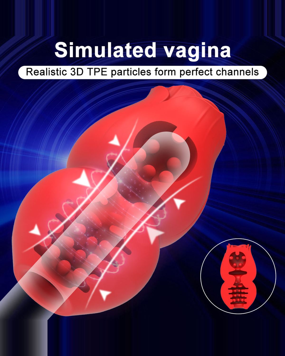 Rose male masturbator product detail image 3