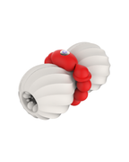 Bead-Warm white beaded male masturbator with warming base, alternate view 4