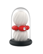 Bead-Warm white beaded male masturbator with warming base, alternate view 5