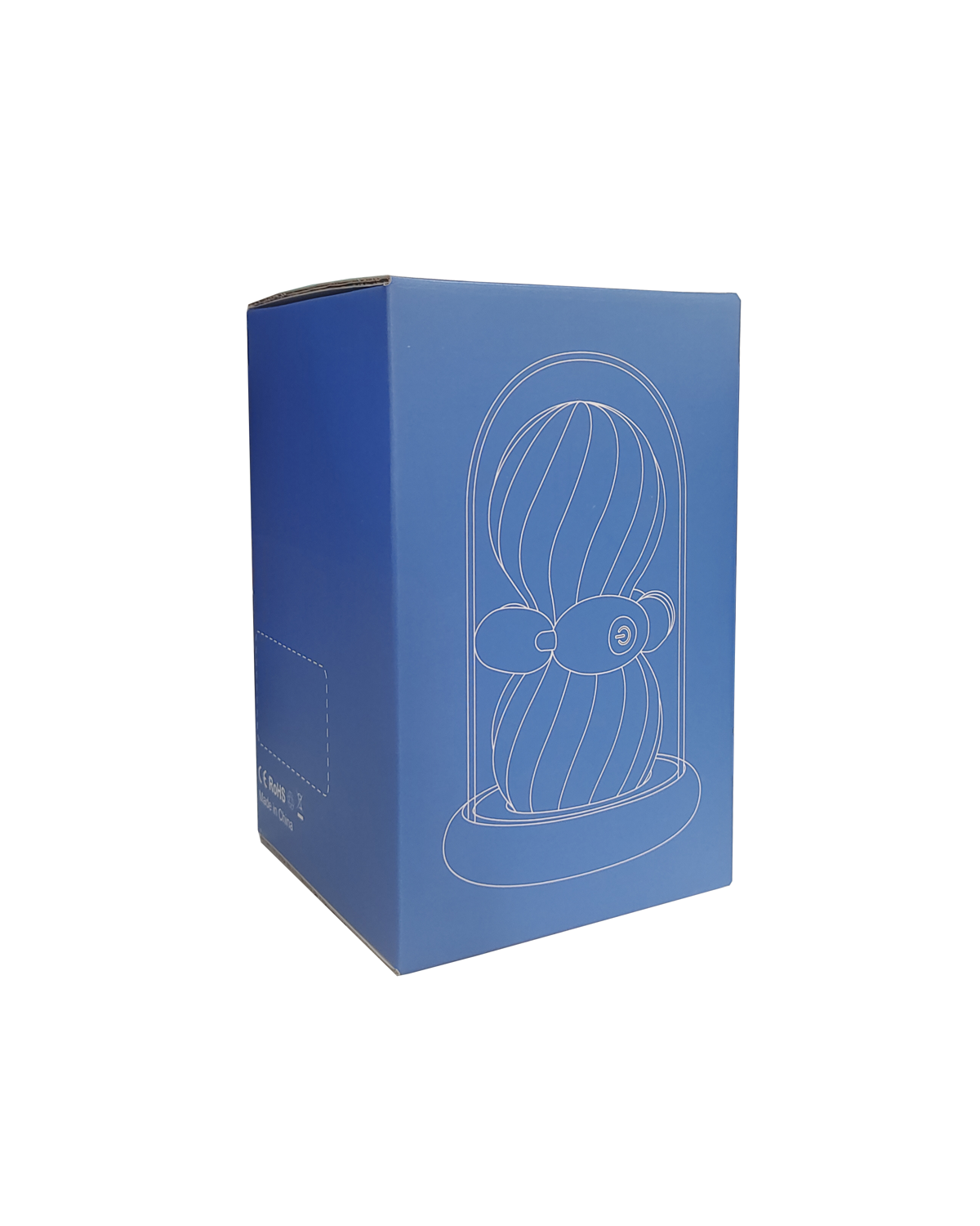 Discreet packaging box for the Bead-Warm white male masturbator