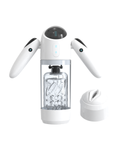 Astronaut white rotating telescoping male masturbator, front view
