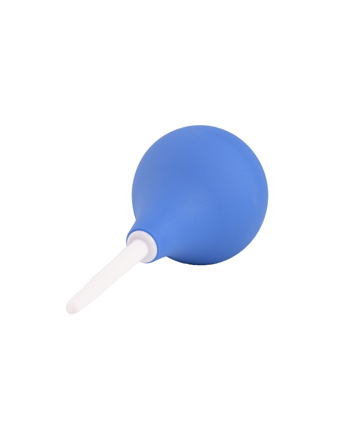 Classic PVC bulb douche cleansing bottle in blue, alternate view 2