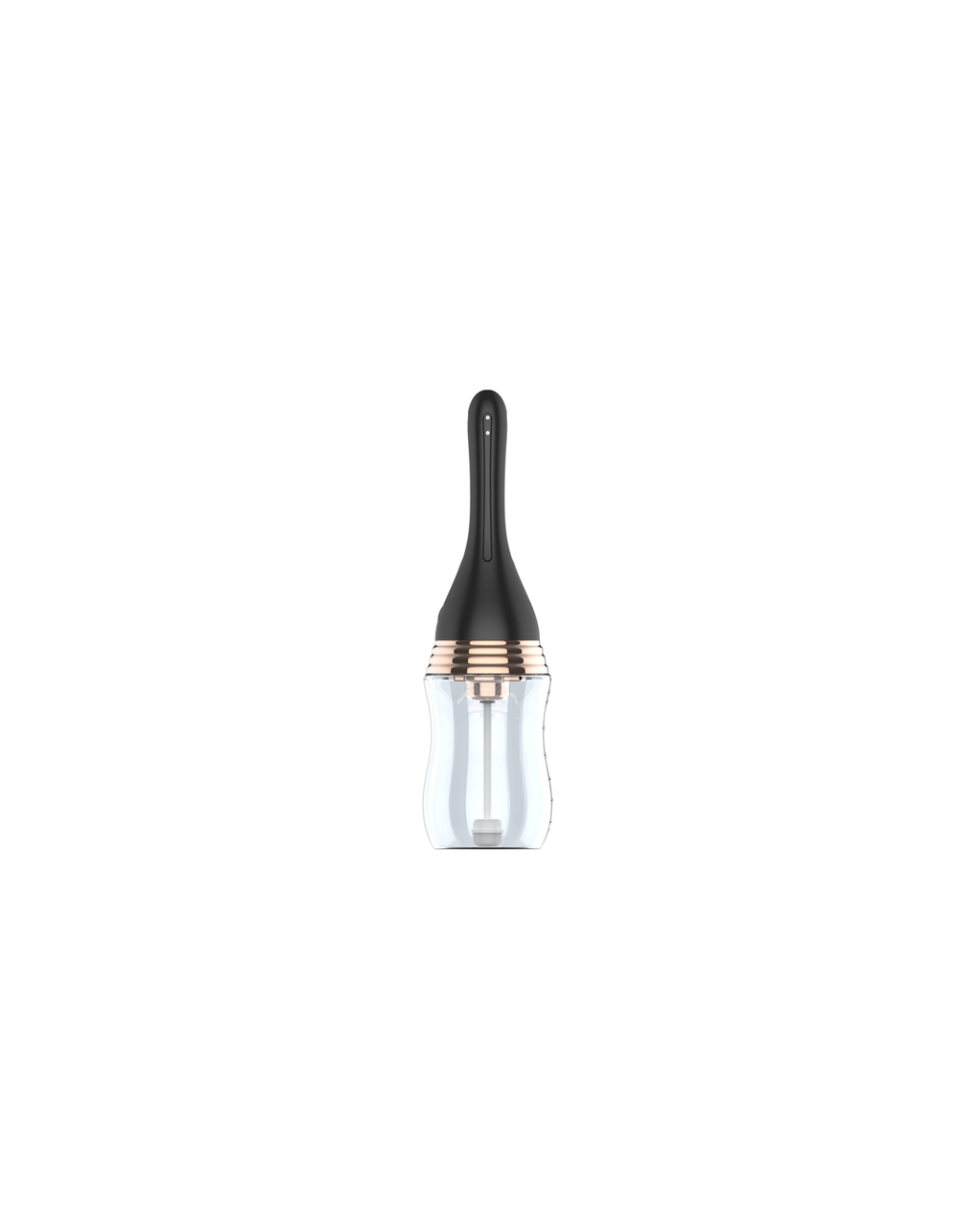 Black slim rechargeable electric douche cleanser 330 mL with clear reservoir, alternate view 5