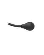 Black anti-backflow silicone douche bulb with bent nozzle, alternate view 2